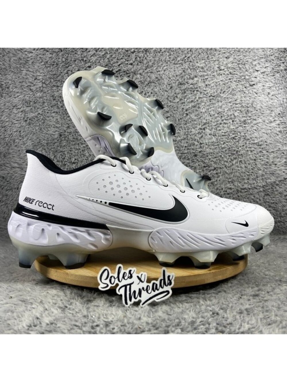 Nike Alpha Huarache Elite 3 MCS Baseball Size 13 Men White Black Grey CZ5649-103
